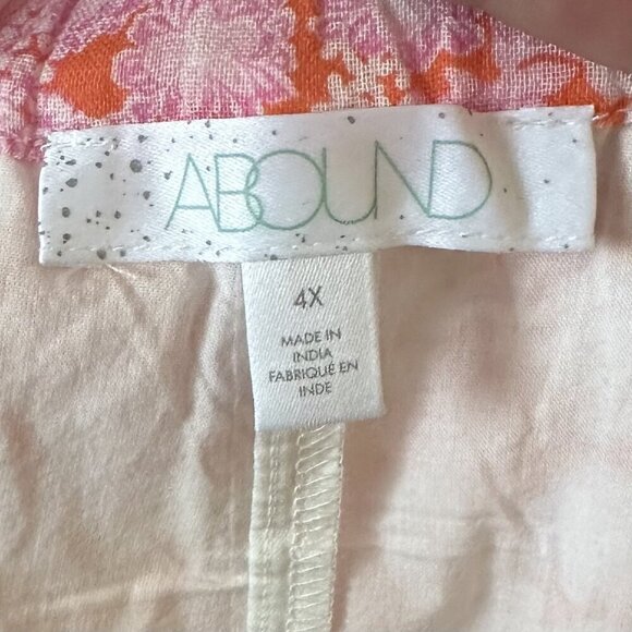 NWT Abound Floral Mini Skirt in Coral Pink Multi Tarry Floral - Size: 4X - Picture 3 of 6